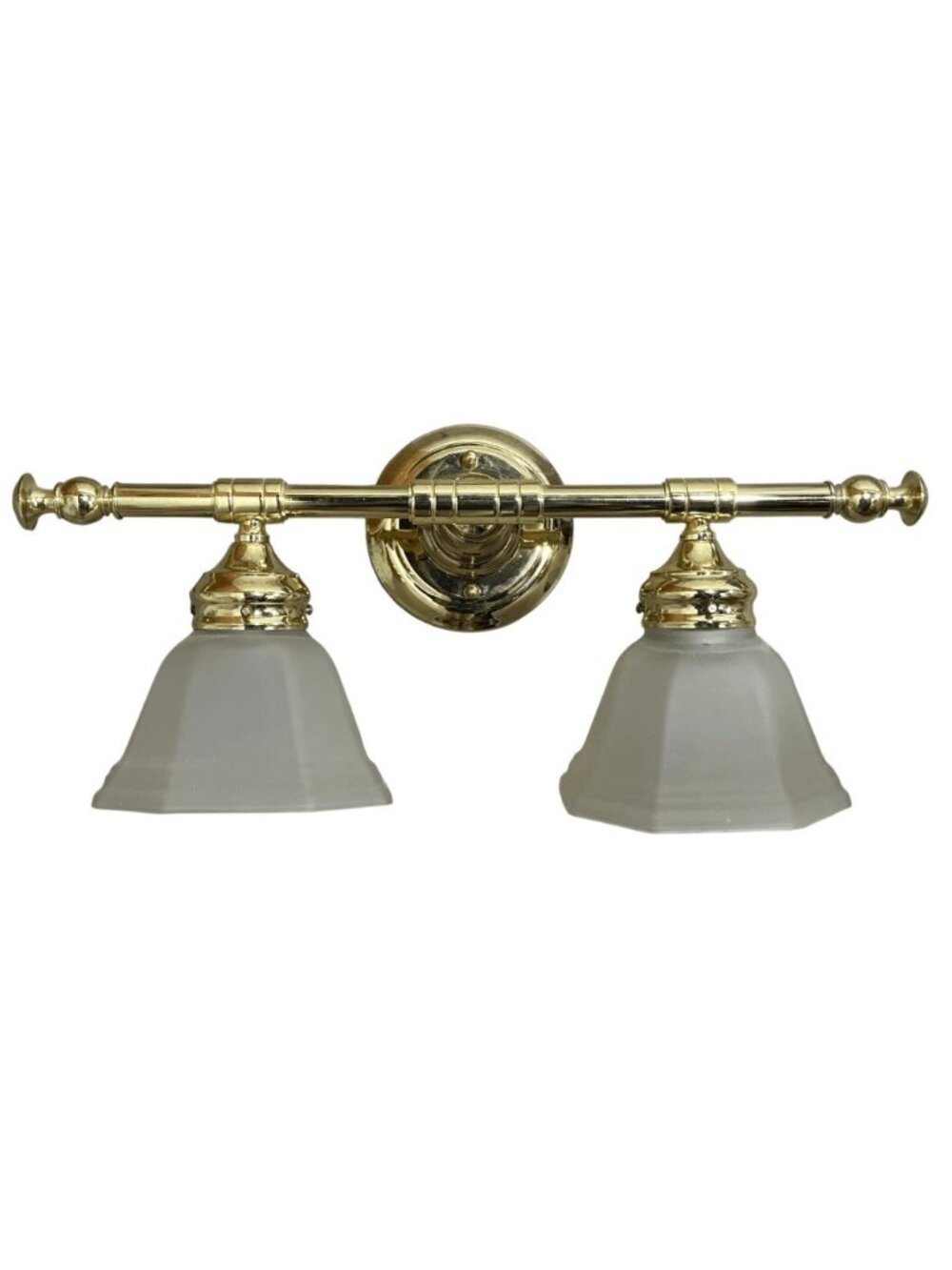 Vintage Traditional  Style Plated Brass 2 Arm Vanity Wall Sconce